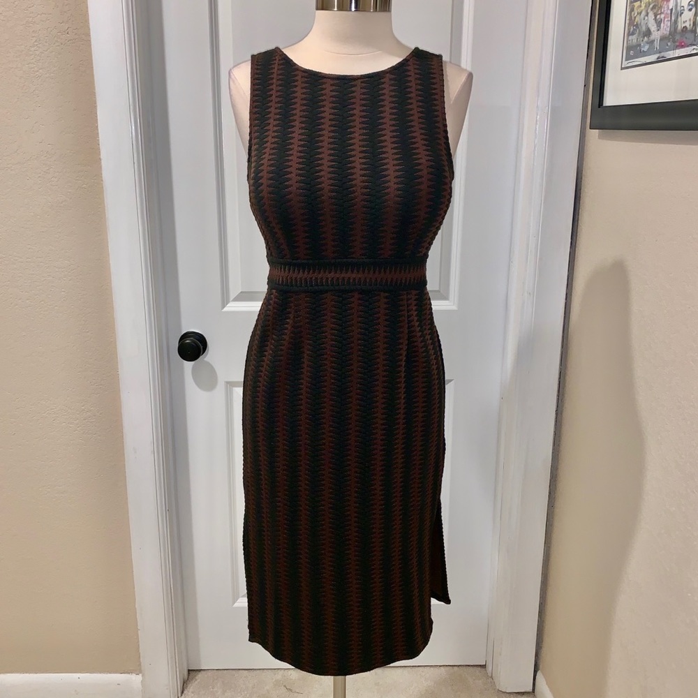 Philosophy Zig Zag Sleeveless Zipper Back Dress